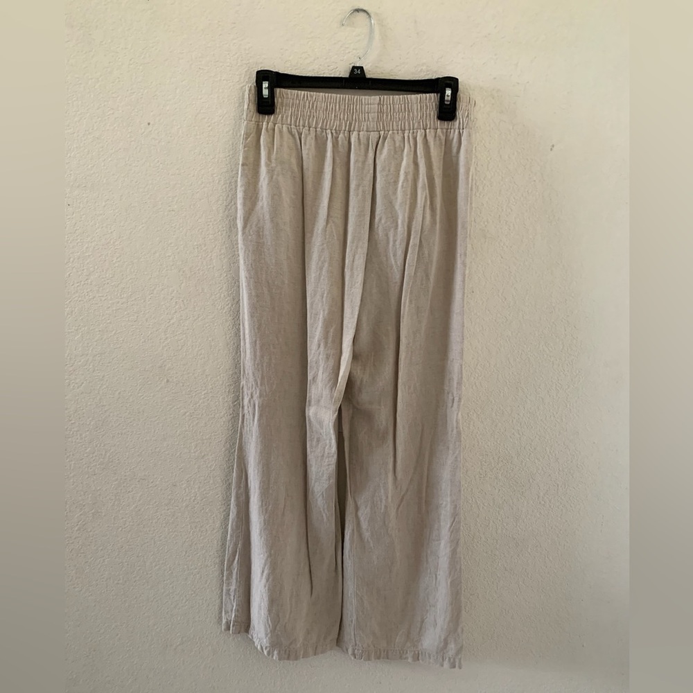Beige Linen Slacks / Trouser